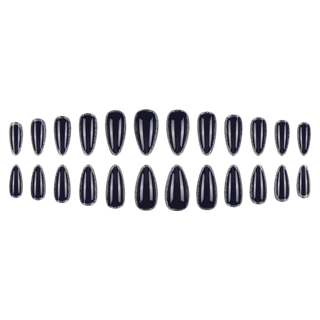 Elegant Stiletto Press-On Nails with Glitter Accent Stornfield