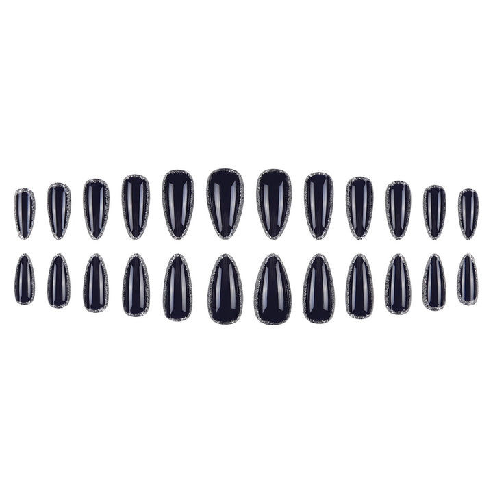 Elegant Stiletto Press-On Nails with Glitter Accent Stornfield