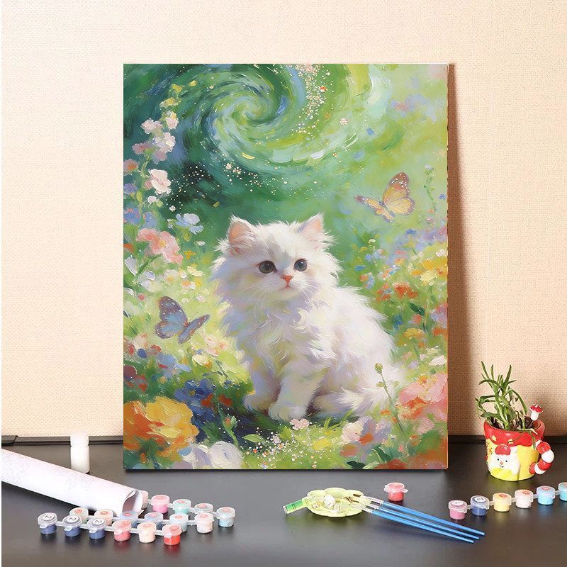 DIY Cat-Themed Painting Canvas Kit Stornfield