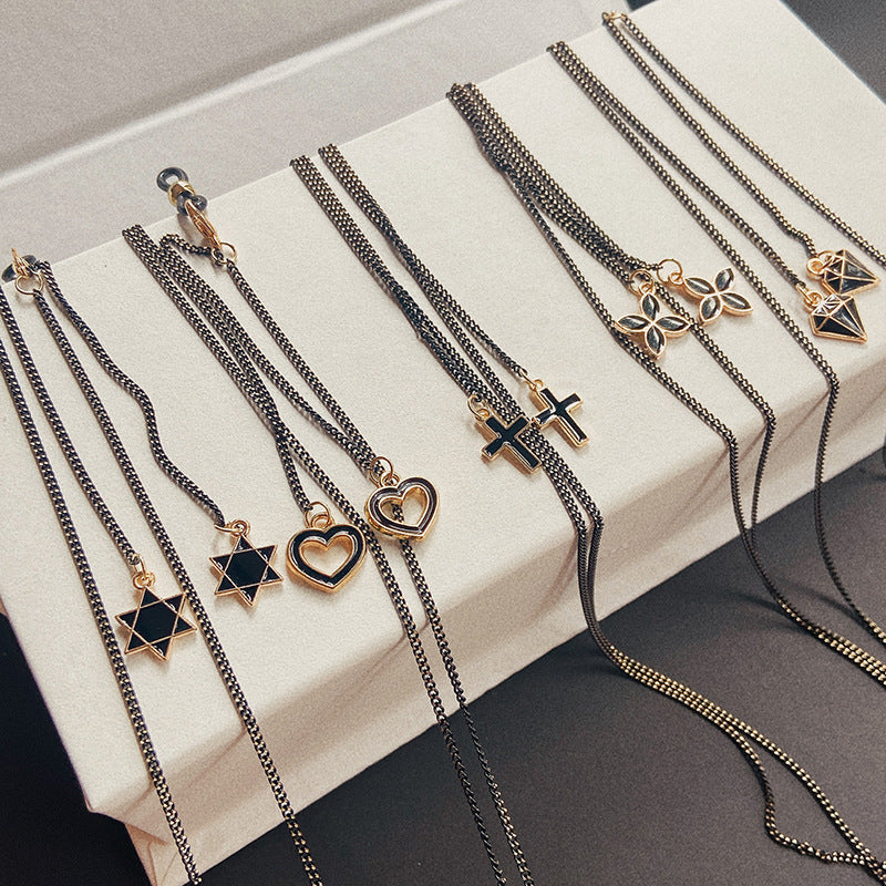 Fashionable glasses holder chain with star pendants Stornfield