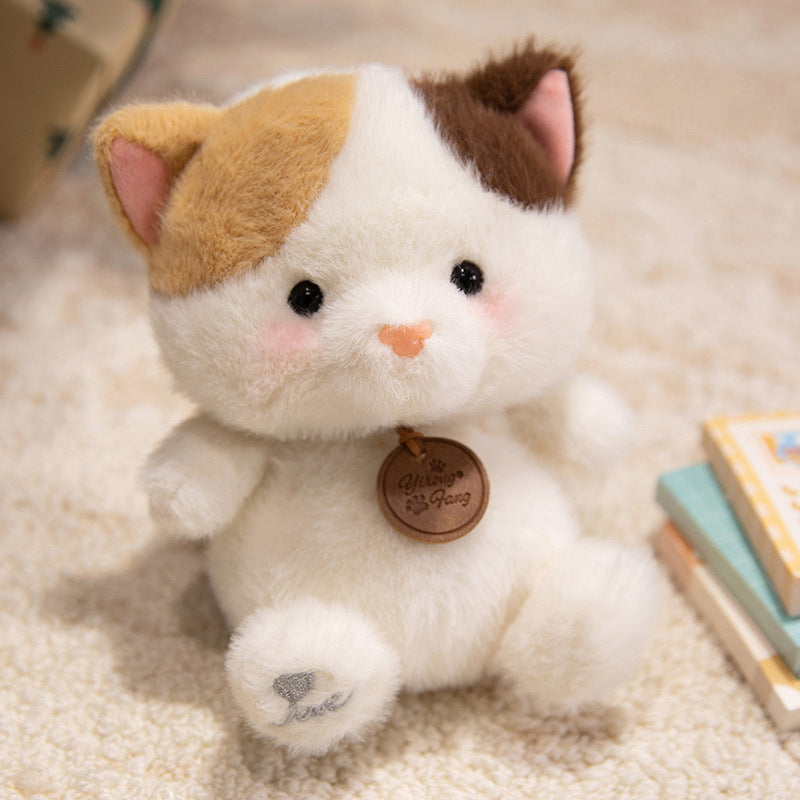 Plush Sitting Piglet Comforter Toy with Embroidered Paw Charm and Pendant Stornfield