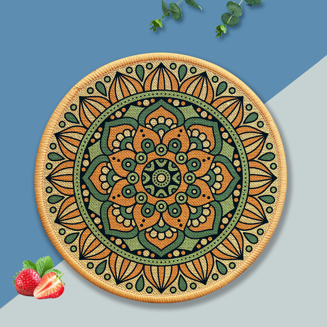 Decorative Round Floor Mat Stornfield