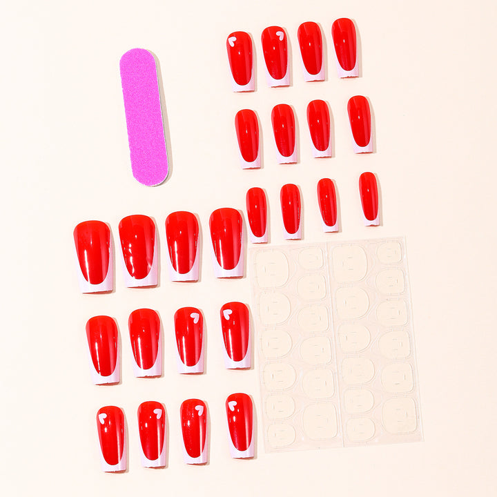Romantic Heart-Themed Nail Art Extensions Stornfield