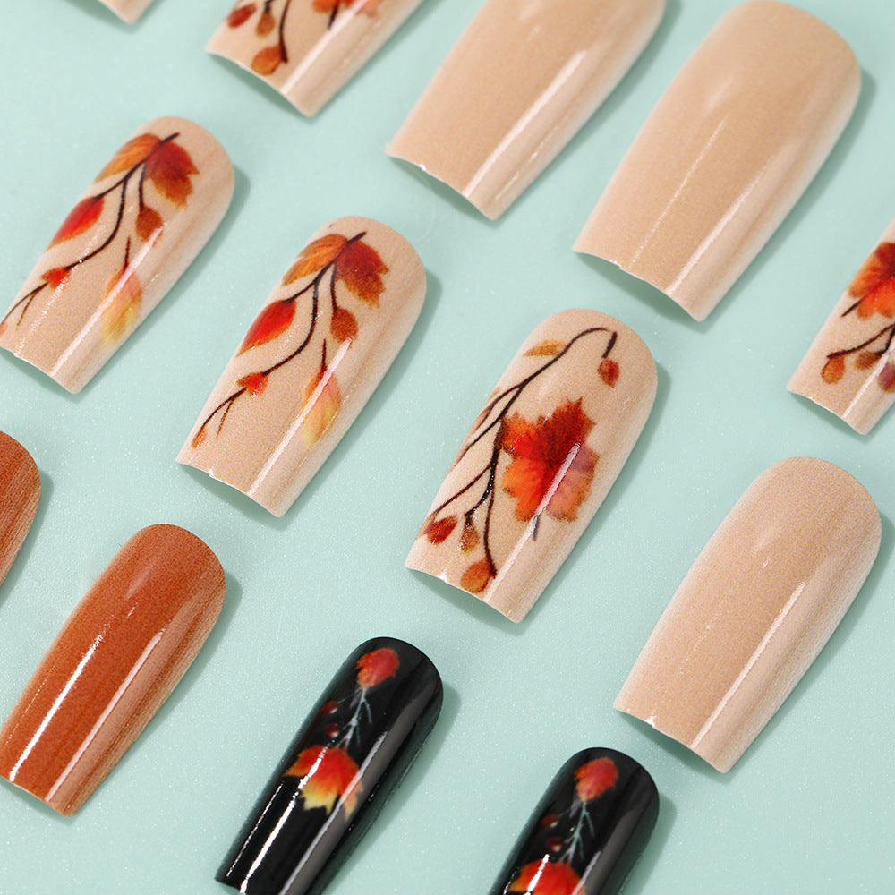 Artificial Nails Set with Seasonal Flower Designs Stornfield