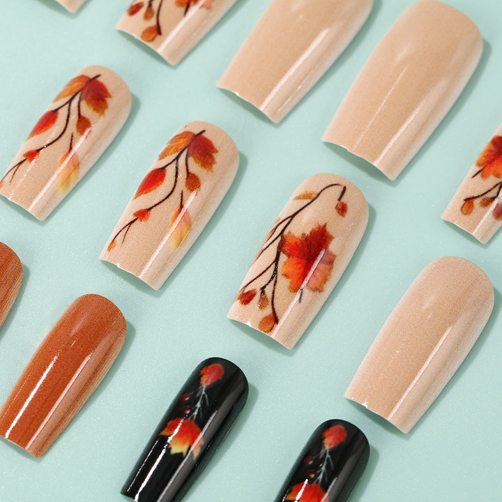 Artificial Nails Set with Seasonal Flower Designs Stornfield
