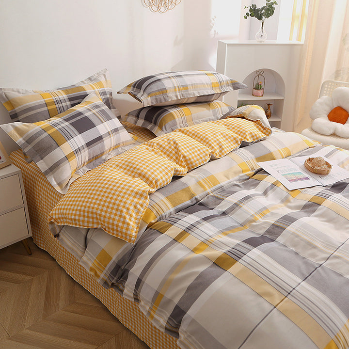 Checked Pattern Bedding Set