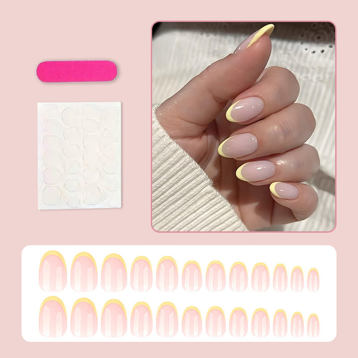 Acrylic nail set with elegant French tips and fresh color accents Stornfield