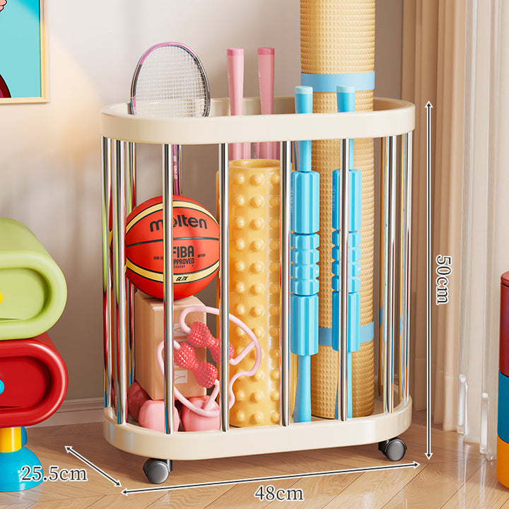Vertical Rolling Sports Gear Organizer Rack