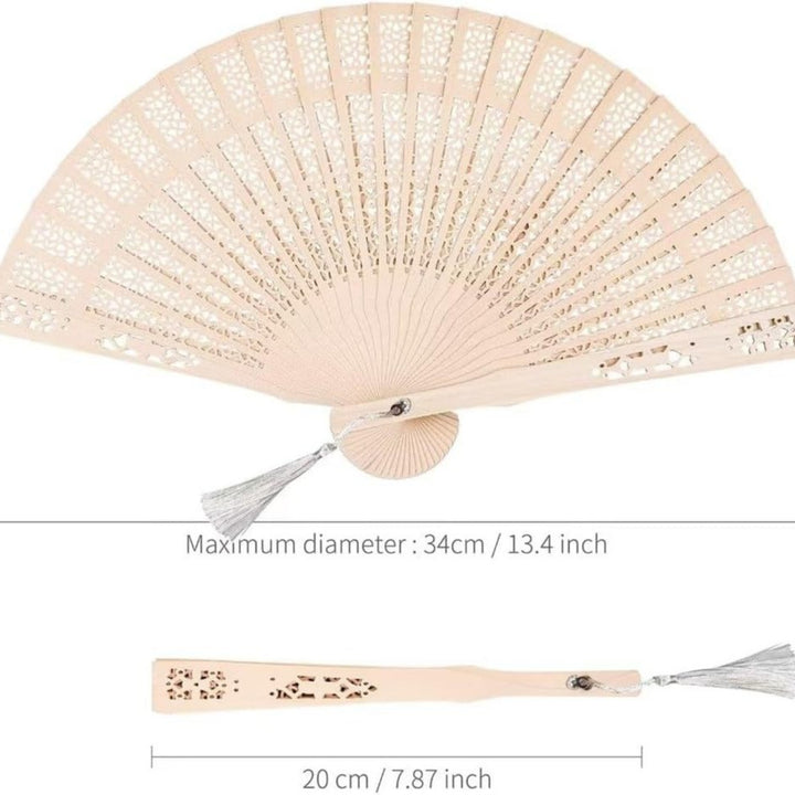 Ladies decorative and high-quality hand fan made of filigree wood Stornfield