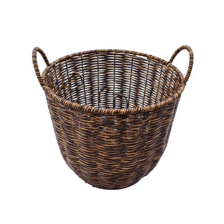 Artisan Woven Round Storage Basket Stornfield