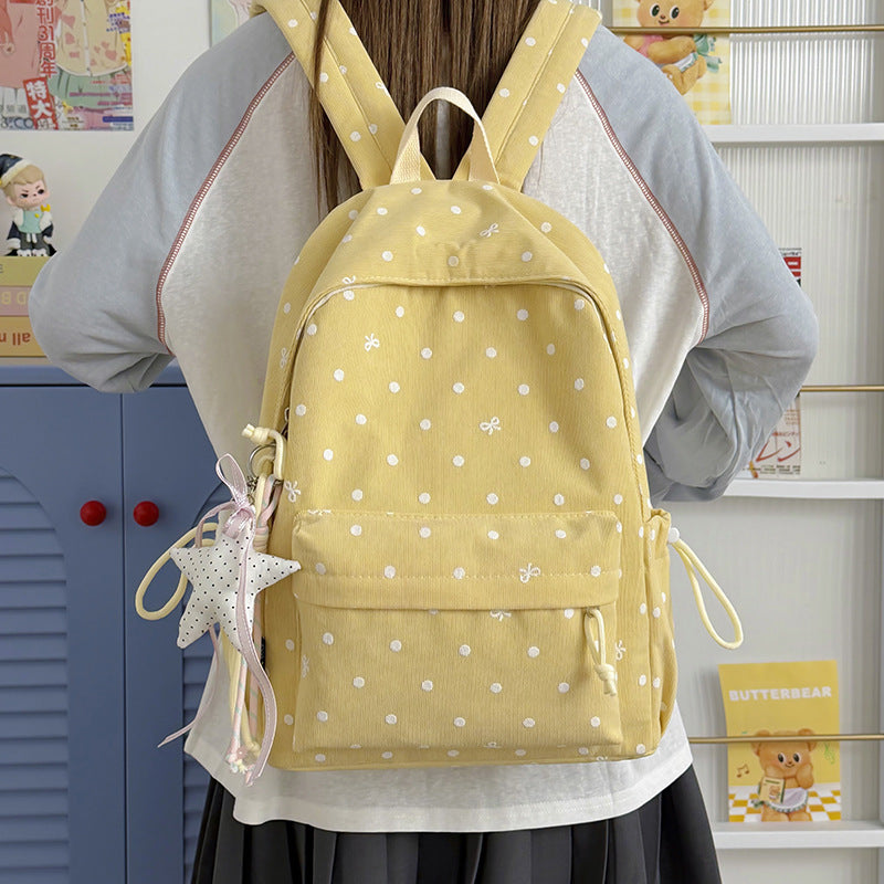 Casual Polka Dot Patterned Backpack Stornfield