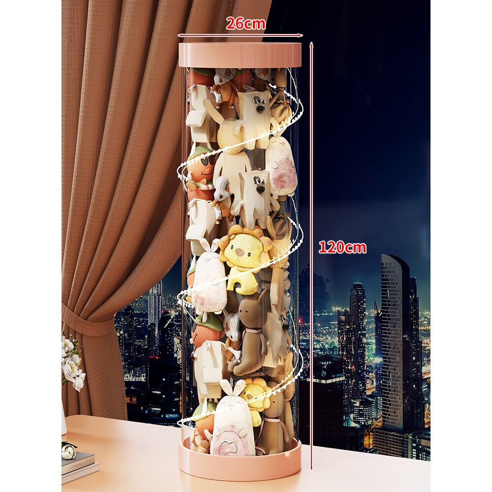 Tall Clear Acrylic Plush Toy Display Tower Organizer