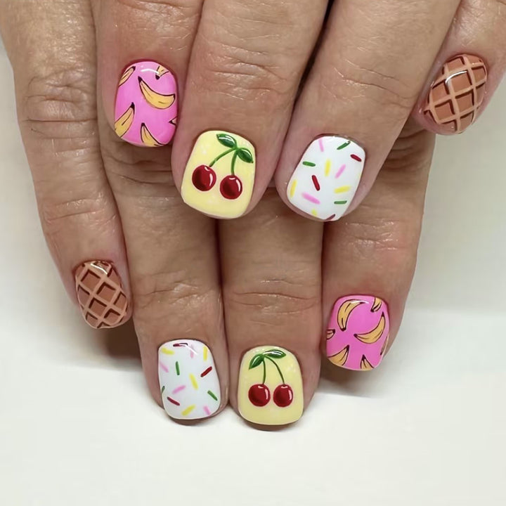 Fun Fruit-Themed Press-On Nail Art Set Stornfield