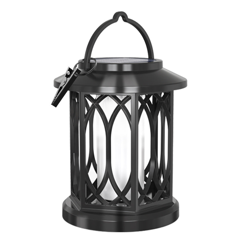 Decorative Solar Hanging Lantern With Metal Lattice Panels Stornfield