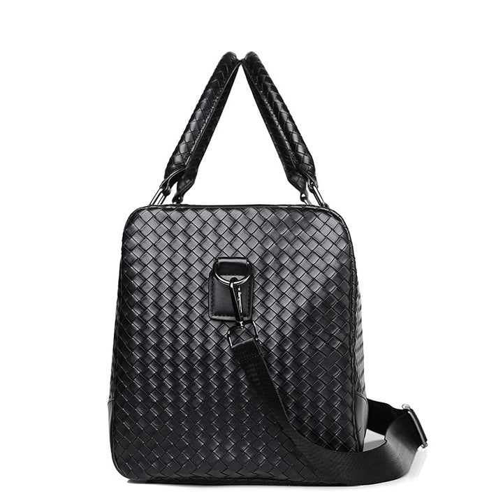 Premium Woven Leather Weekender Bag Stornfield