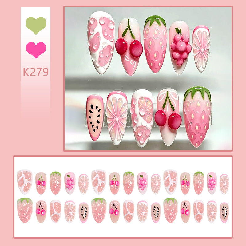 Artificial nails with fresh fruit designs Stornfield