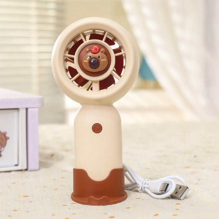 Women's Portable Handheld Fan with Cute Bear Design Stornfield