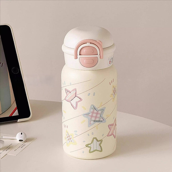 Ladies Insulated Drinking Bottle with Secure Click Closure and Charming Animal Design Stornfield