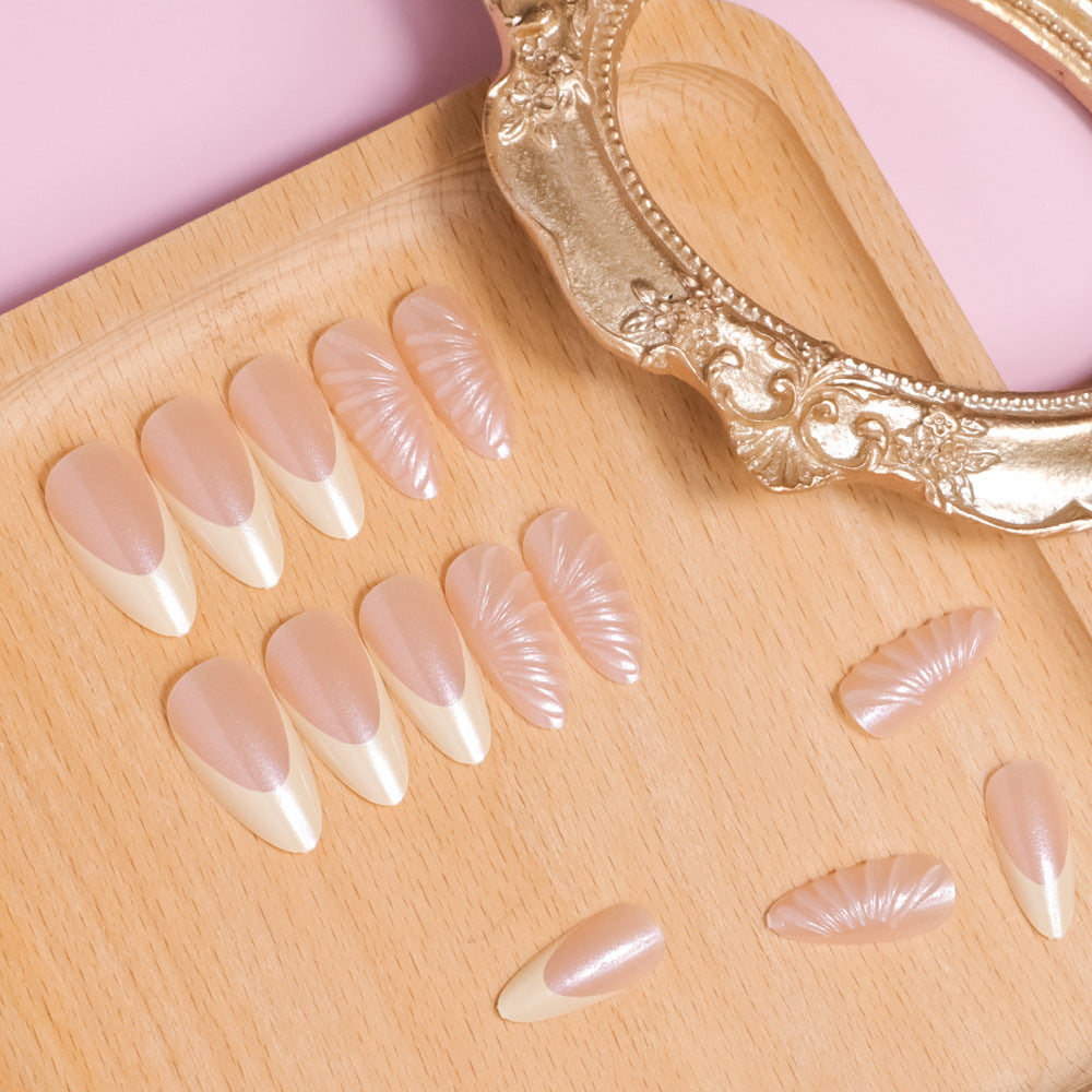 Sculpted Almond-Shaped Press-On Nail Set Stornfield
