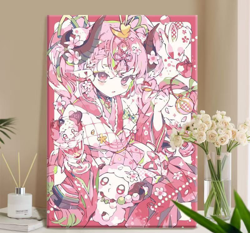 Whimsical Anime-Themed Canvas Art Print Stornfield