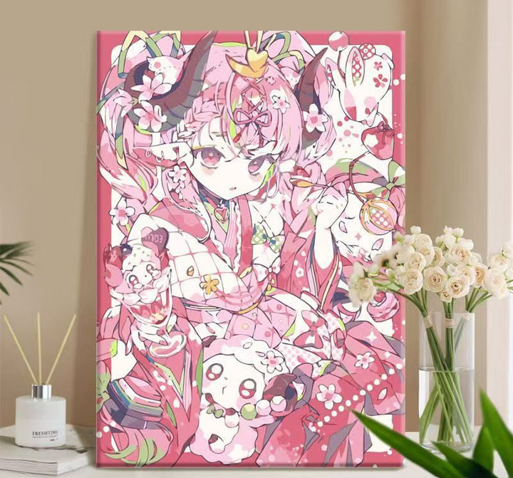 Whimsical Anime-Themed Canvas Art Print Stornfield