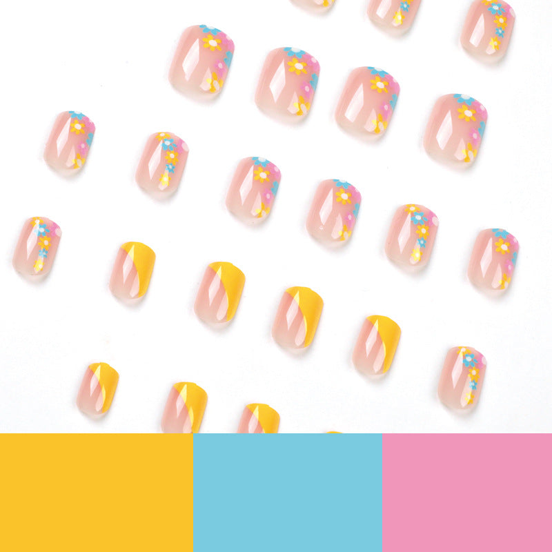 Artful Nail Extensions with Floral Pattern Stornfield