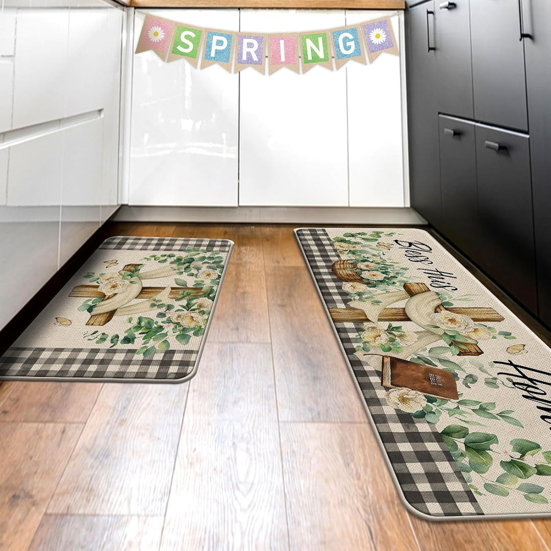 Children's Easter-Themed Kitchen Floor Mat Stornfield