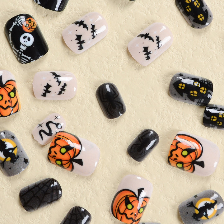 Artificial nail set with Halloween motifs Stornfield