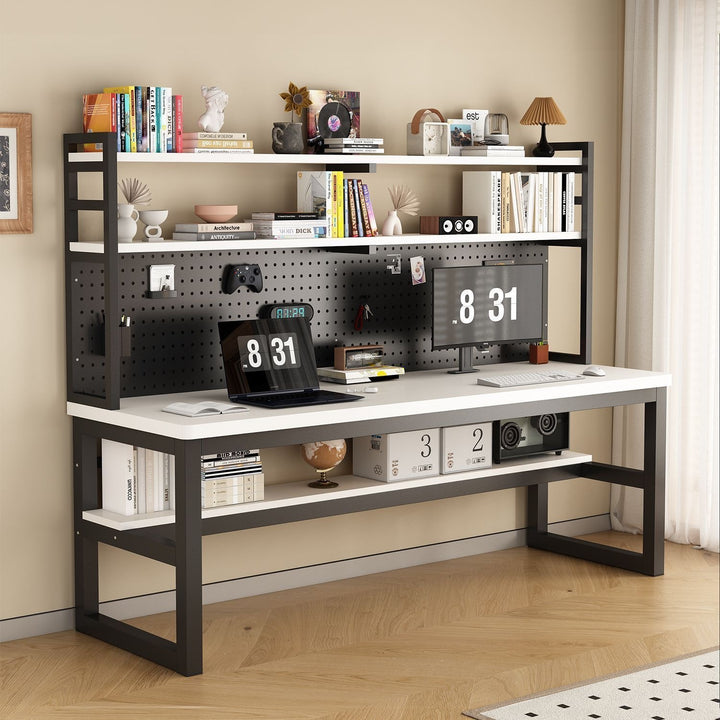 Multifunctional workspace with shelf Stornfield
