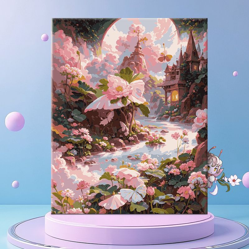 Whimsical Floral Fantasy Canvas Wall Art Stornfield