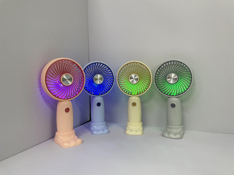 Unisex Portable Handheld Fan with LED Lighting and Creative Design Stornfield