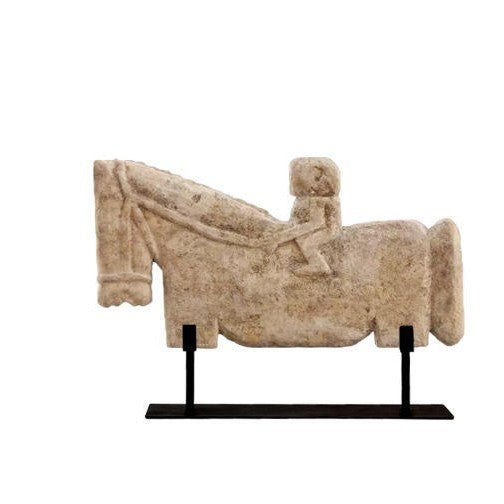 Decorative Horse and Rider Statue