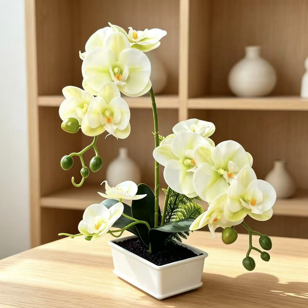 Elegant Artificial Orchid Arrangement for Indoor Home Decor