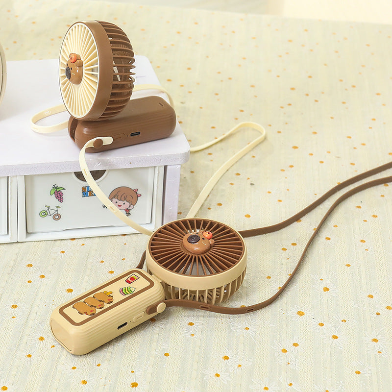 Women's Portable Mini Hand Fan with Cute Animal Design Stornfield
