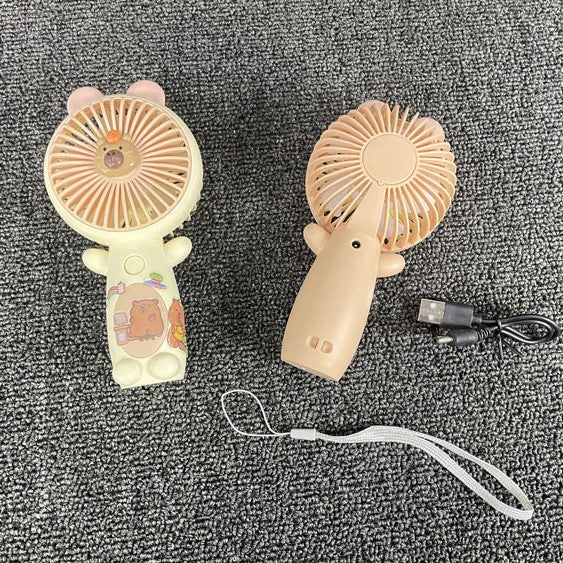 Unisex Portable Hand Fan in Playful Bear Design Stornfield