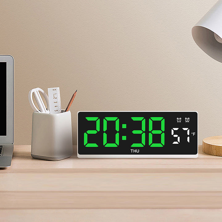 Digital alarm clock with large LED display and weather forecast Stornfield