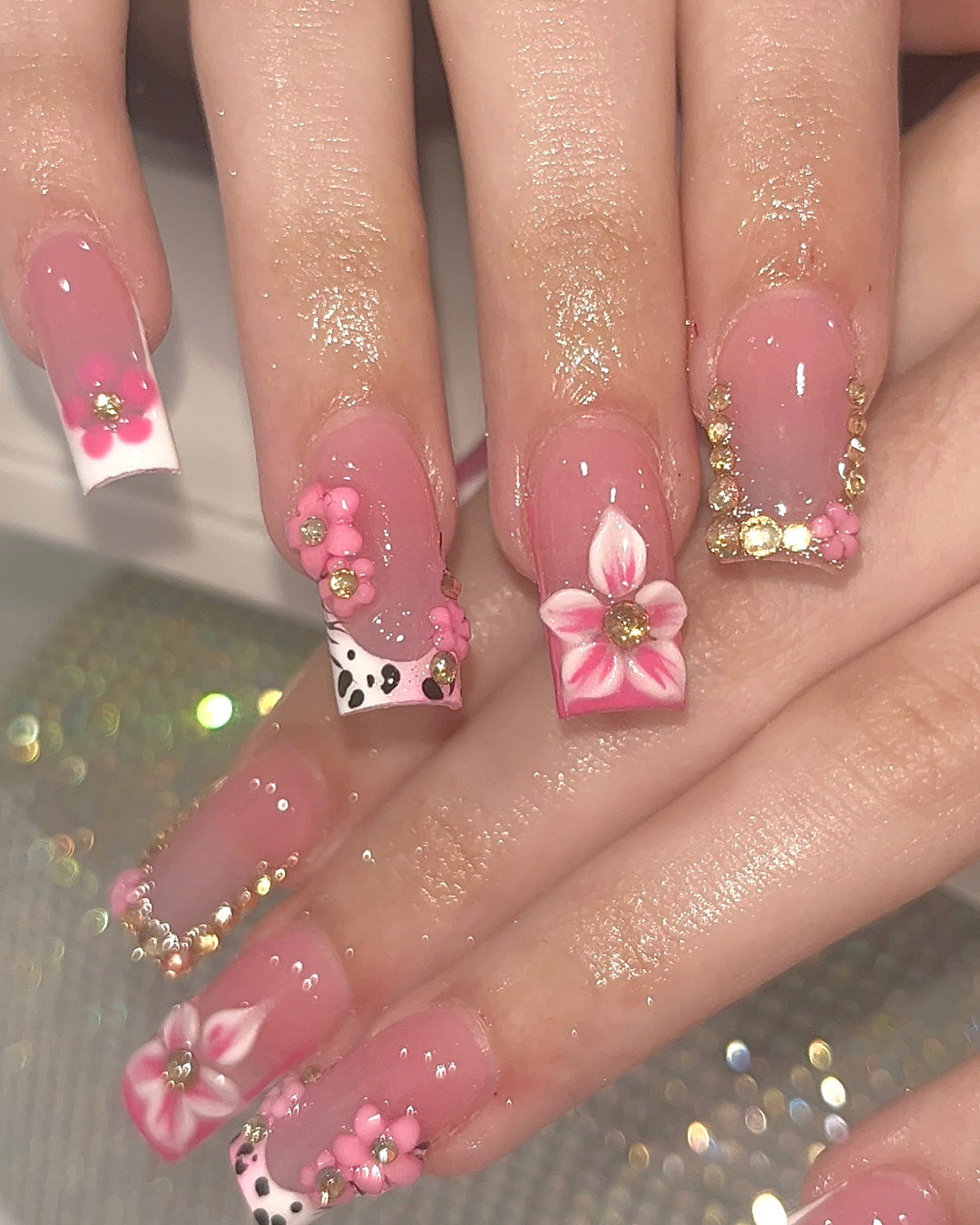 Artistic Floral Press-On Nail Design Stornfield 1789389515