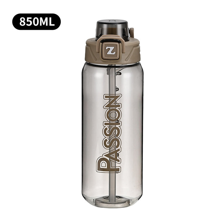 Ladies drinking bottle with integrated measuring system and flip-top closure Stornfield