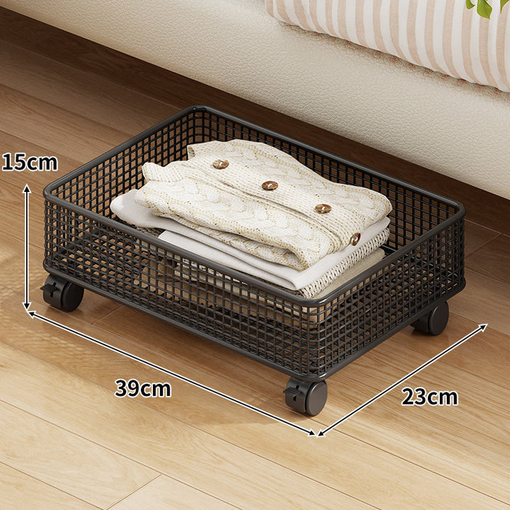 Low-Profile Ventilated Under-Bed Storage Drawer on Swivel Casters
