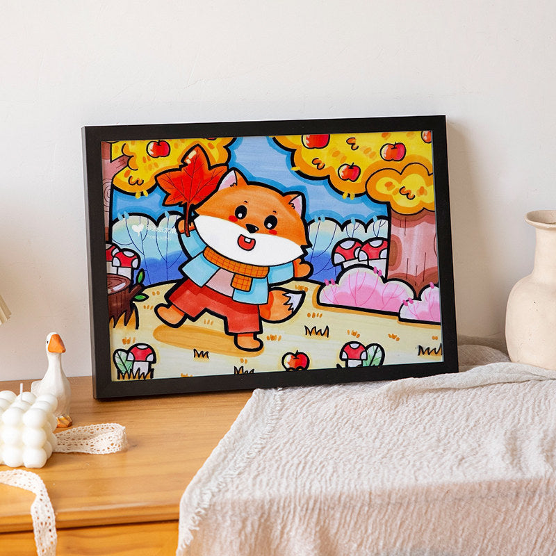 Whimsical Train Art Frame