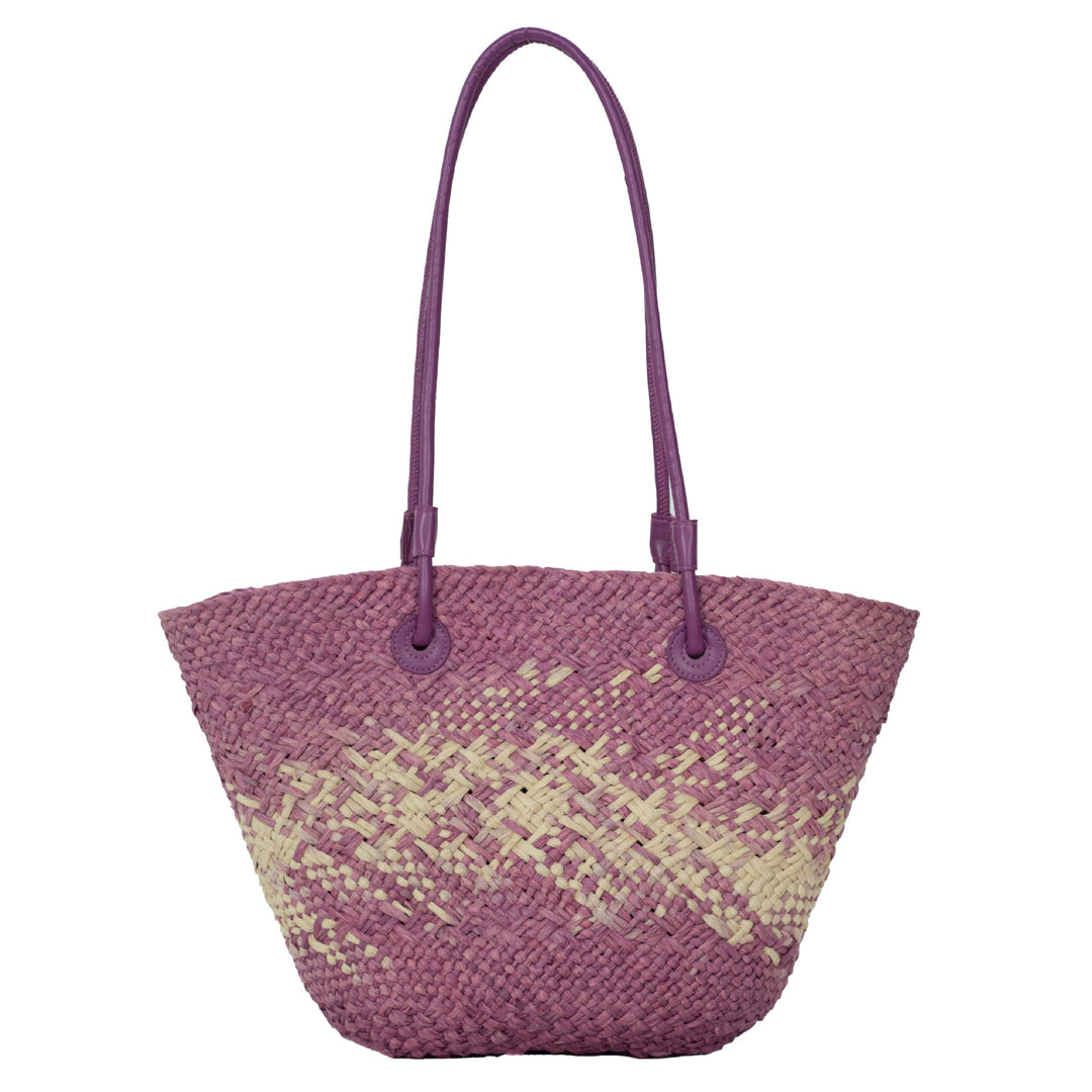 Elegant Rattan-Style Handbag with Double Handle Stornfield