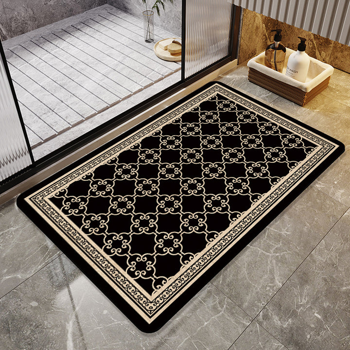 Elegant Geometric Pattern Bath Mat Stornfield