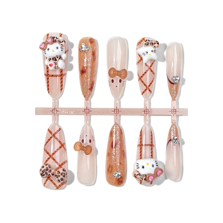 Whimsical Character-Themed Press-On Nail Collection