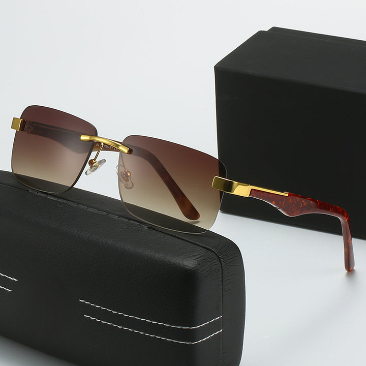 Women’s fashionable half-frame glasses with elegant metal and plastic mix Stornfield