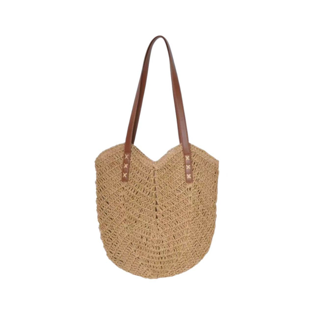 Handbag Made of Woven Natural Material with Elegant Carry Handles Stornfield
