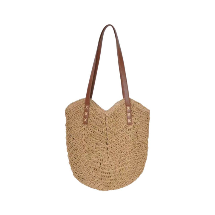 Handbag Made of Woven Natural Material with Elegant Carry Handles Stornfield
