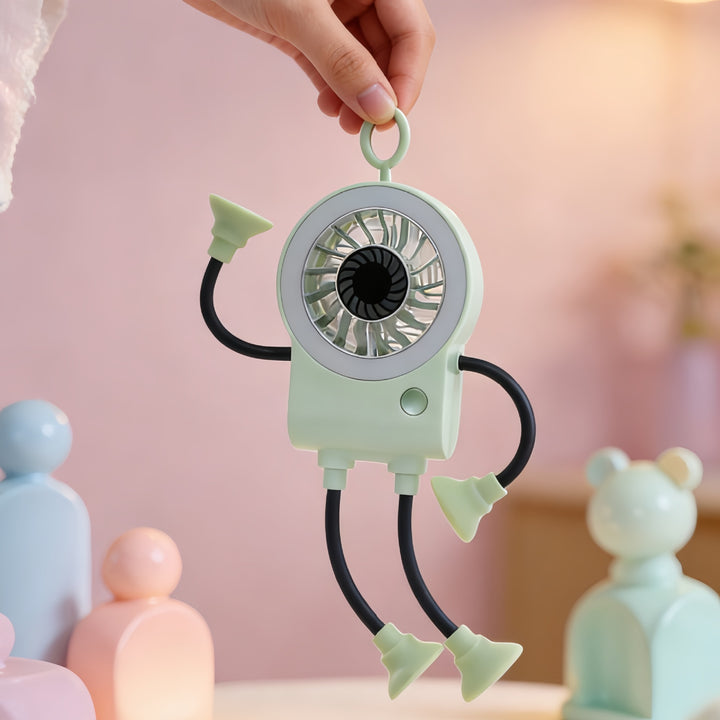 Ladies creative table fan with LED light and ergonomic design Stornfield