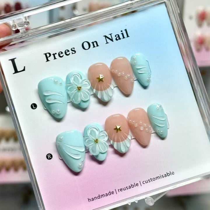 Creative nail art with floral accents Stornfield