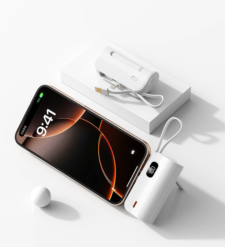 Portable charger with integrated digital display and fast charging function Stornfield