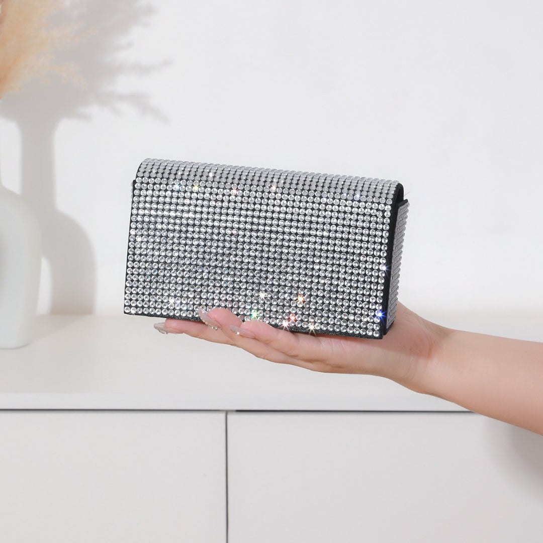 Glamorous Crystal-Embellished Evening Clutch